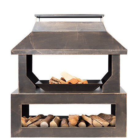 Очаг для костра La Hacienda Stonehurst уличный камин с дровницей