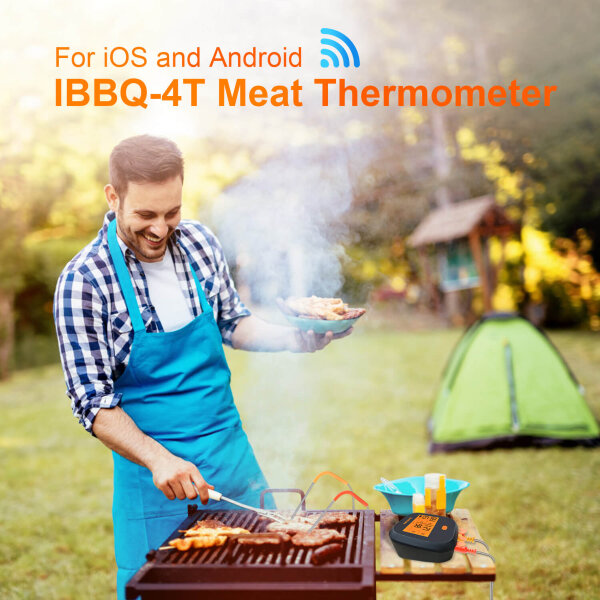 Термометр InkBird IBBQ-4T (WiFi, Bluetooth, 4 щупа)