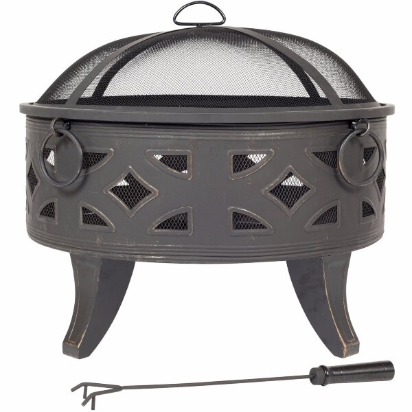 Очаг для костра La Hacienda Diamond чаша на ножках с крышкой