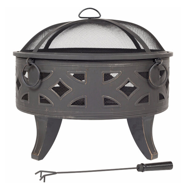 Очаг для костра La Hacienda Diamond чаша на ножках с крышкой