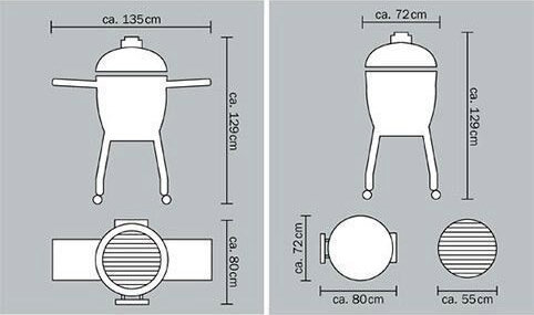 Угольный гриль Monolith LeChef PRO 2.0 красный
