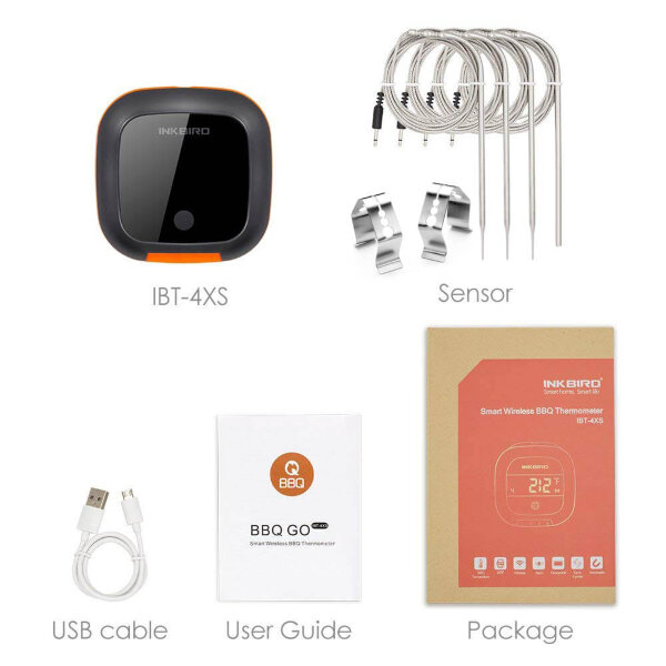 Термометр InkBird IBT-4XS (Bluetooth, 4 щупа)