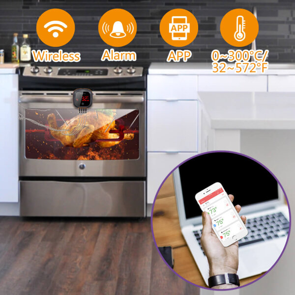 Термометр InkBird IBT-4XS (Bluetooth, 4 щупа)