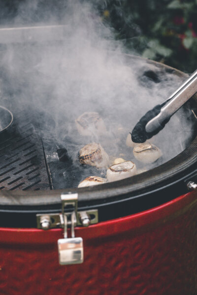 Противень для гриля Kamado Classic Joe с лазерной обработкой полукруглый нержавеющая сталь