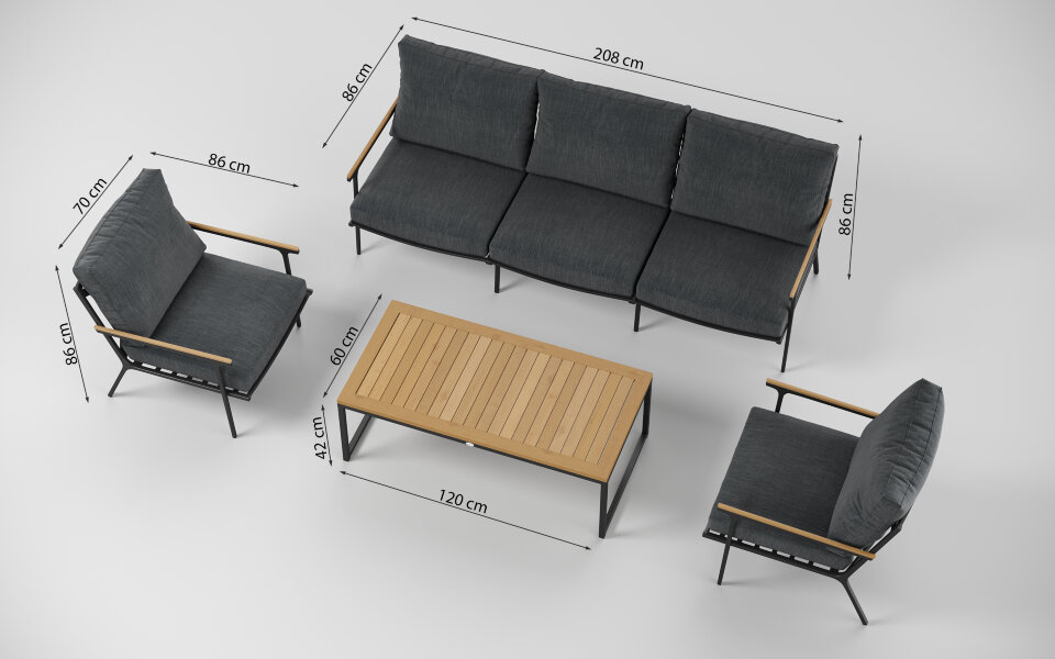 Лаунж зоны Gardenini Premium Calma long