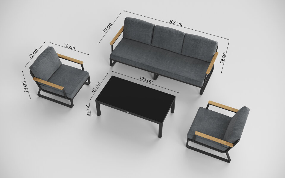 Лаунж зоны Gardenini Premium Voglie Long