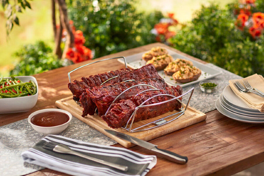 Подставка для ребрышек Weber 2 в 1