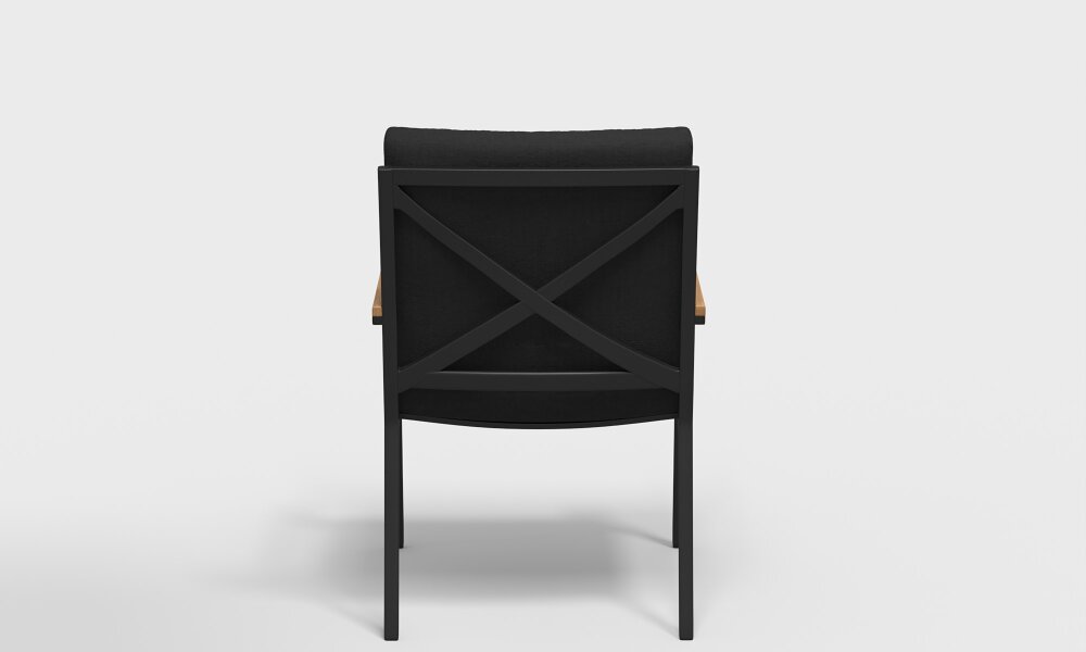 Обеденная группа Gardenini Bella со стульями Calma S темно-серый/черный 80 x 80