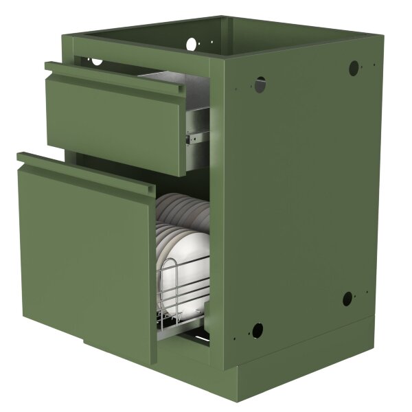 Тумба универсальная с малым выдвижным ящиком и ящиком-посудосушителем